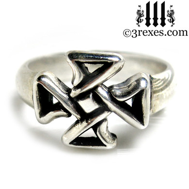 celtic cross friendship ring .925 sterling silver 