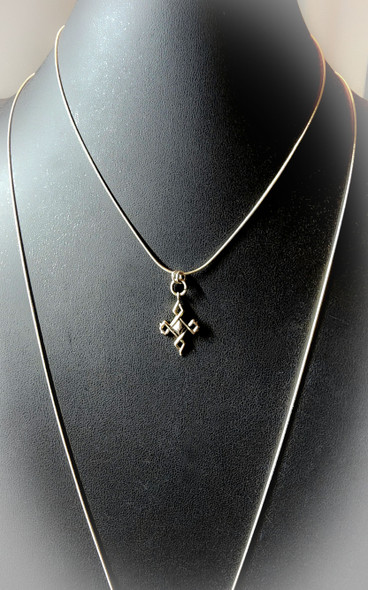 Celtic Knot Cross Charm Pendant | .925 Silver Necklace | Goth Girl Jewelry