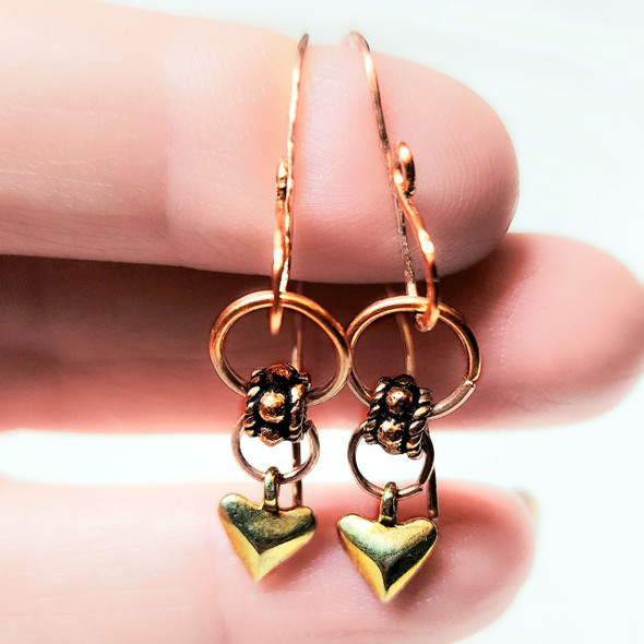 gold charm earrings