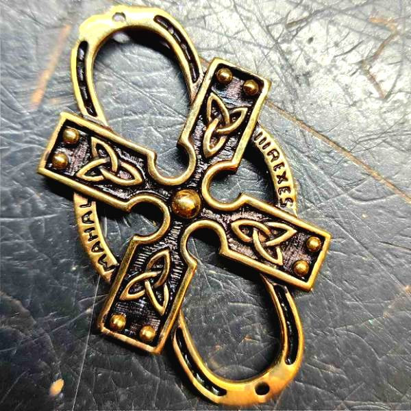 Celtic Cross Necklace Mahal Pendant In Bronze