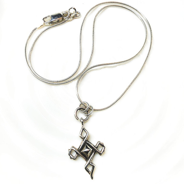 Celtic Knot Cross Charm Pendant | .925 Silver Necklace | Goth Girl Jewelry