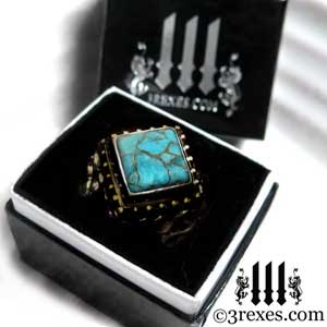 3-rexes-glam-ring-box-brass-raven-love-brass-turquoise-stone-by-3-rexes-jewelry