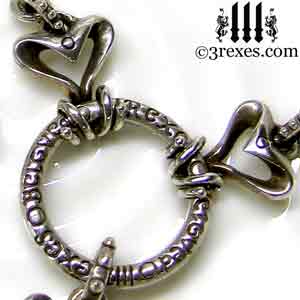 wheel inscribed beloved-fairy-tale-silver-choker-heart-necklace