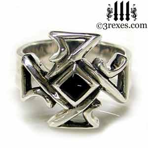 bohemian-cross-band-ring-black-onyx-front-mens-silver-gothic-wedding-band.jpg