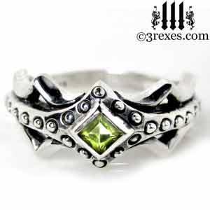 fairy-princess-engagement-ring-green-peridot-stone-sterling-silver-friendship-band-august-birthstone-jewelry