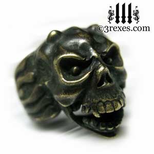 gargoyle-skull-ring-dark-devil-brass-band-for-men-open-mouth-3-rexes-jewelry