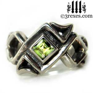 mens-bohemian-green-peridot-august-stone-z-ring-garnet-celtic-silver-band-3-rexes-jewelry