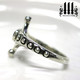 medieval studded ring, imp silver fairy ring side detail