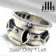 DISCOUNTED Moorish Medieval Silver Ring Size 10