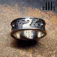 Pendragon Medieval Wedding Ring in Silver