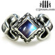 ladies gothic wedding ring womans medieval engagement band with moonstone stones silver princess love ring 