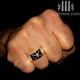 iron cross biker ring model view