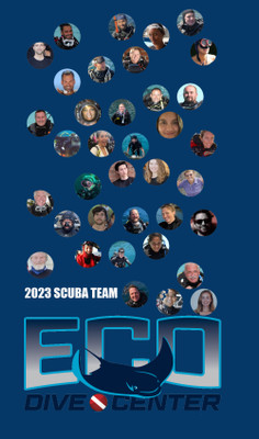 The 2023 PADI Pro Scuba Team at DiveCenter.com in Los Angeles 