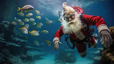 "Diving in a winter wonderland!": Christmas Season Diving in California