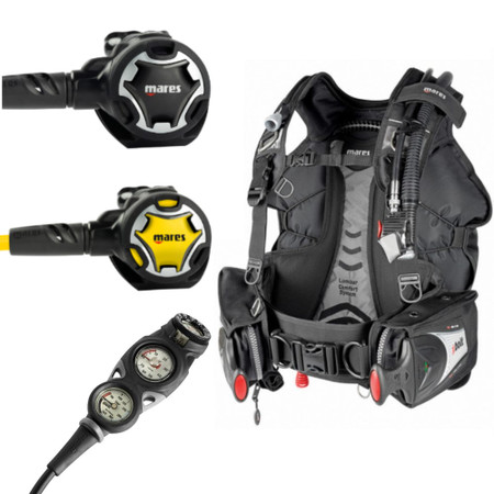 Mares Prestigious Package - Bolt BCD, Dual 15x Reg & Octo, Mission 3 Gauge