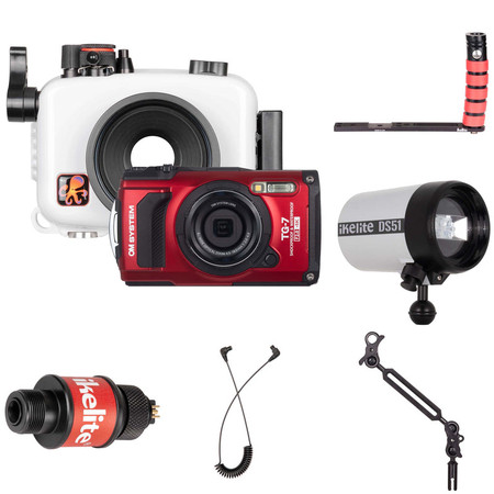 Underwater Housing, OM System Tough TG-7 Camera and Strobe Deluxe Kit