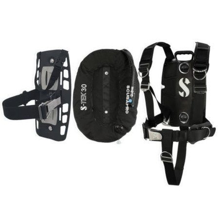 ScubaPro S-Tek Pro Harness system  w/ SS plate, STA and 30lb Donut Wing