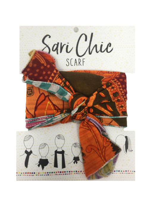 Sari Chic Scarf repurposed Sari SC-035