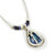 Michal Kirat teardrop necklace Roman Glass Chai with Dumortierite beads