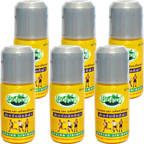 6 Pcs.(6 x 120 ML) Nam Man Muay Thai Boxing and Athlete's Pain Relieving Liniment Oil. Made in Thailand.