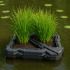 Detailed image featuring a vibrant floating wetland island planted with diverse native wetland species, demonstrating the island’s role in nutrient reduction, water purification, and wildlife attraction. Detailed image featuring a vibrant floating wetland island planted with diverse native wetland species, demonstrating the island’s role in nutrient reduction, water purification, and wildlife attraction.