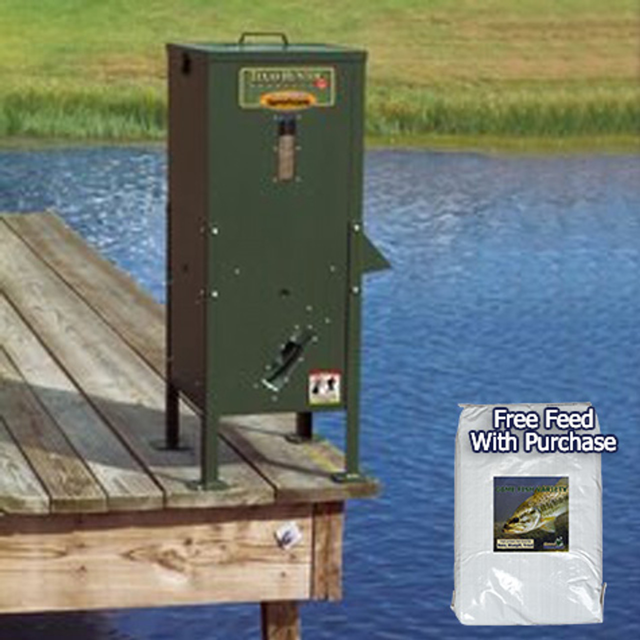 Fish pond shop feeder