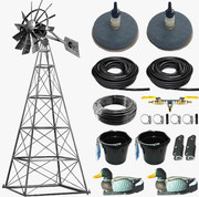 Deluxe Windmill Aeration System - 4-Leg - 20' Tower