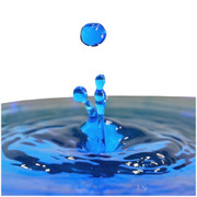 Bright blue pond dye