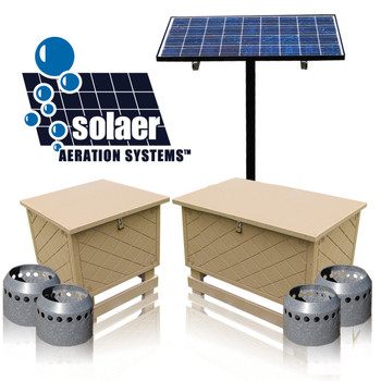 Solar powered lake aerator