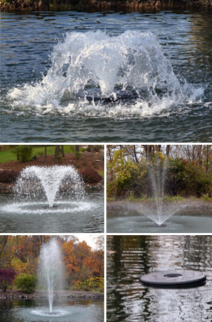 Floating 1/2 HP Fountain with Multiple Spray Patterns