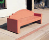 7 Foot Outdoor Concrete Park Bench with Back TF5065 Outside