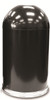 20 Gallon Metal Black Open Dome Top Trash Can 420DTBK