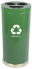 24 Gallon Metal Multi Recycling Container 1 or 3 Openings Green