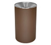 Excell 33 Gallon Metal Indoor Outdoor Trash Can Brown