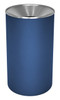 Excell 33 Gallon Metal Indoor Outdoor Trash Can Blue