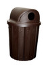 Kolor Can Signature 42 Gallon Heavy Duty Trash Receptacle with 2 Way Recycle Lid BROWN