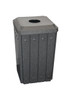 Kolor Can Signature 32 Gallon Heavy Duty Trash Receptacle with 4 Inch Recycle Lid DARK GRANITE