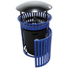 25 Gallon Outdoor Covered Waste Receptacle with Side Door MF3214