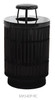 40 Gallon Laser Cut Mason Outdoor Waste Container Rain Top