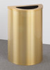16 Gallon Value Half Round Trash Can Hinged Lid Satin Brass