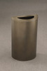 16 Gallon Value Half Round Trash Can Hinged Lid Bronze Vein with Matching Lid