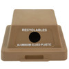 20.5 x 20.5 Dome Top Plastic Recycle Lid TF1408 for Square Trash Cans (Many Colors)