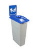 23 Gallon Plastic Skinny Simple Sort Single Home & Office Recycling Bin WW2 (5 Colors)