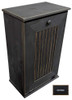 Large Kitchen Tilt Out Wood Trash Can With Shelf Handmade in Pine (Black Old Look)