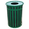 50 Gallon Witt Industries Oakley M5001FT Outdoor Trash Can Green