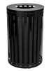 East Hampton 45 Gallon SCTP-40 ND BLK Flat Steel Trash Can BLACK