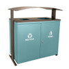 90 Gallon Ellipse Dual Recycling Bin RGU-3645 MAL/BRZX GREEN