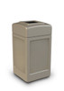 42 Gallon All Season Indoor Outdoor Square Plastic Garbage Can Beige