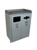 64 Gallon Metal COURTSIDE DOUBLE Food Court Trash Can 8104005-42