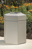 45 Gallon All Season Indoor Outdoor Hexagon Plastic Garbage Can Outdoors